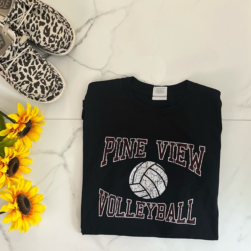 Gildan Black Pine View Volleyball Tee
